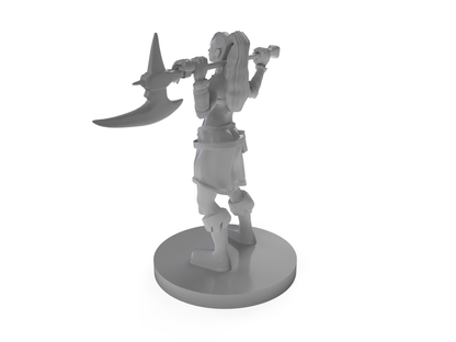 Human Female Barbarian 2 Tabletop DND Gaming Miniature