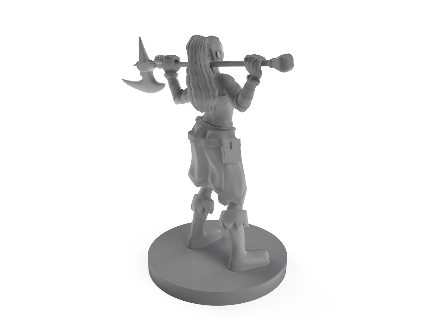 Human Female Barbarian 2 Tabletop DND Gaming Miniature