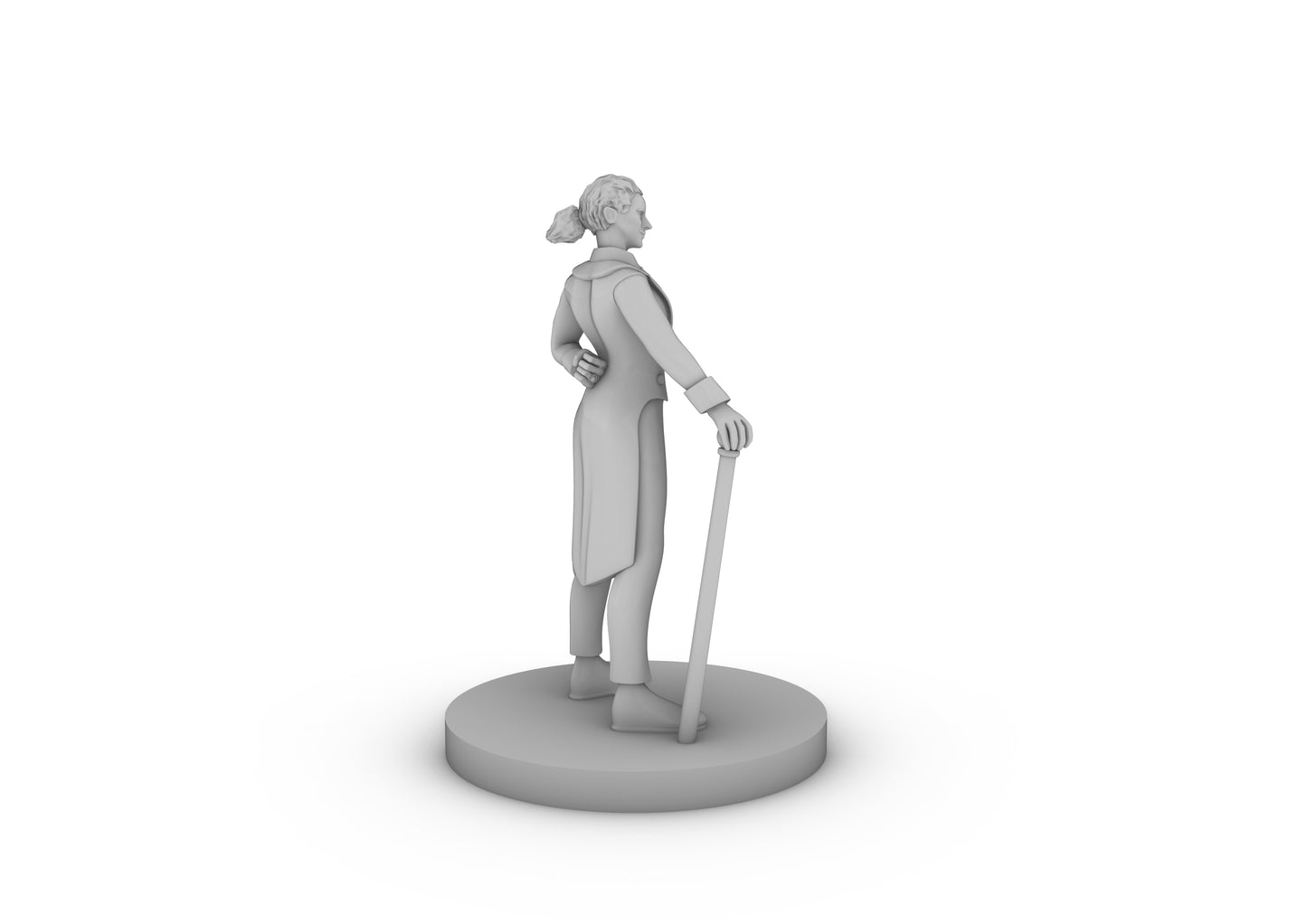 Human Female Butler Monk Tabletop DND Gaming Miniature