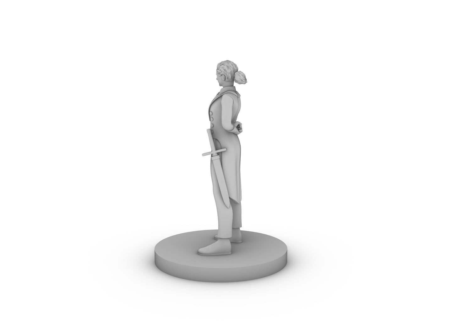 Human Female Butler Monk Tabletop DND Gaming Miniature