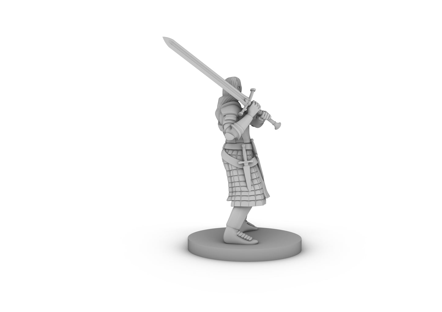 Human Female Great Weapon Fighter Tabletop DND Gaming Miniature