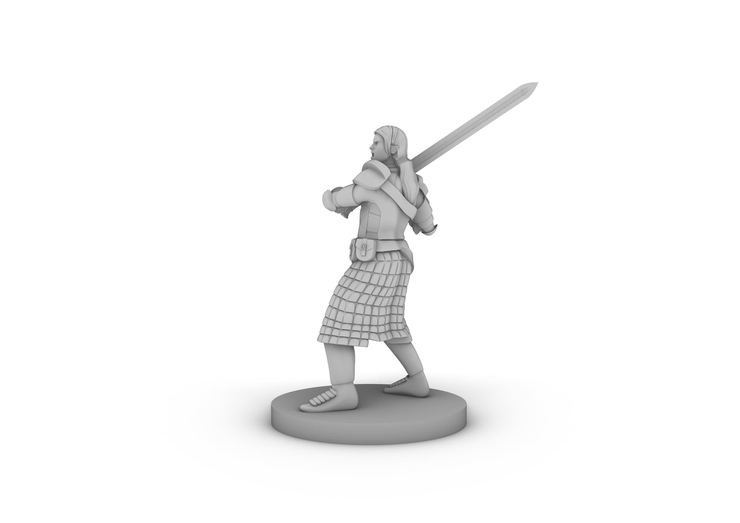 Human Female Great Weapon Fighter Tabletop DND Gaming Miniature