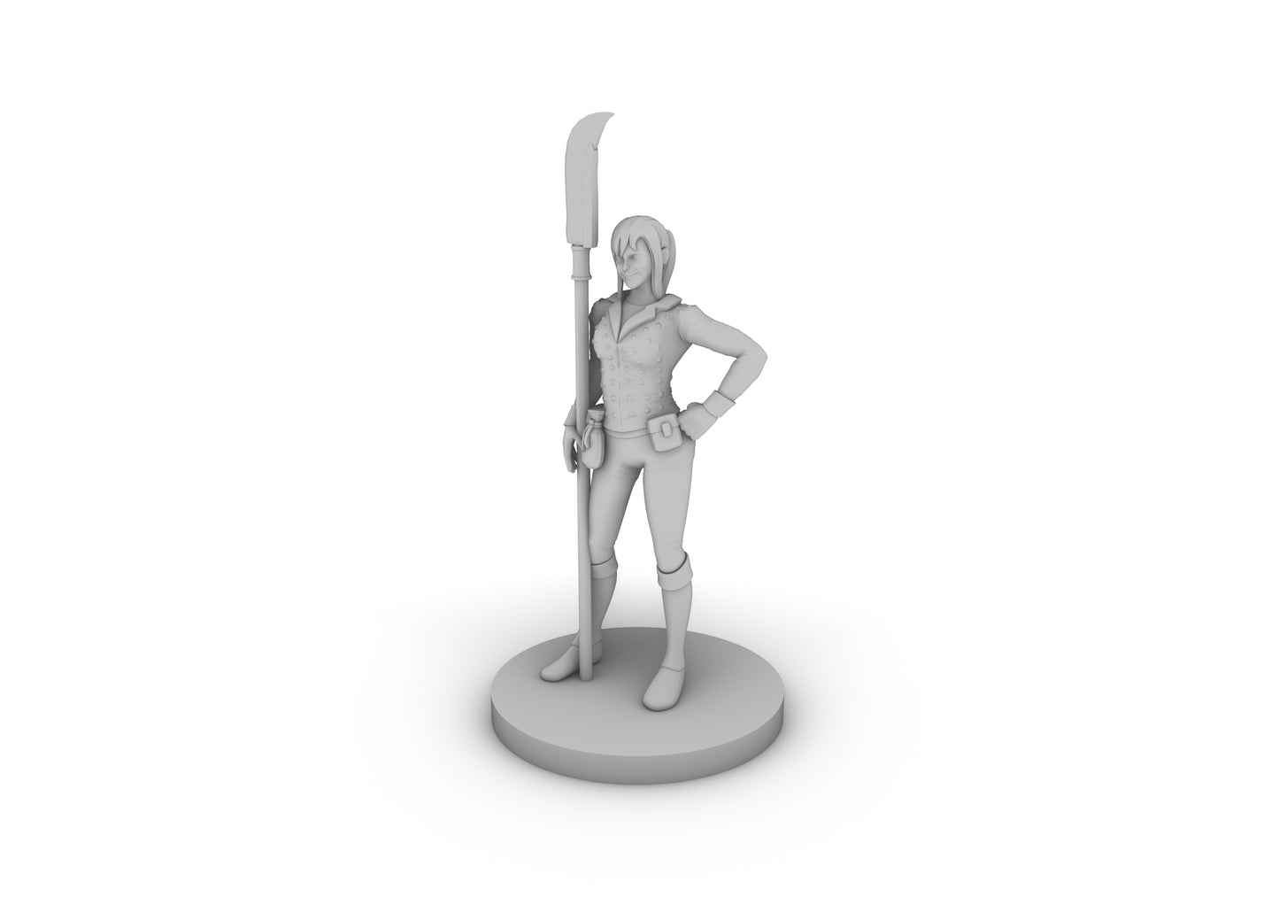 Human Female Hexblade Warlock Tabletop DND Gaming Miniature