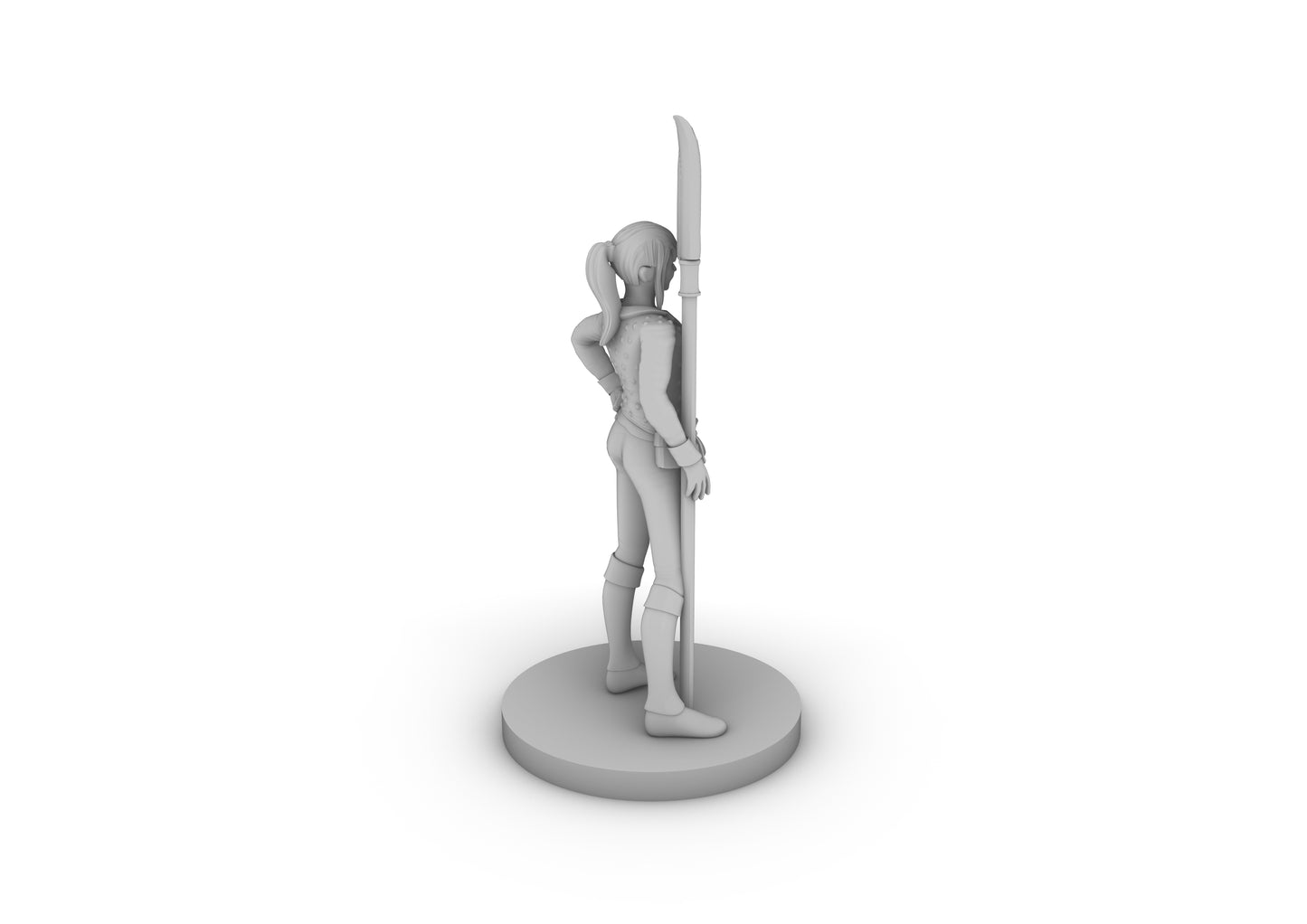 Human Female Hexblade Warlock Tabletop DND Gaming Miniature