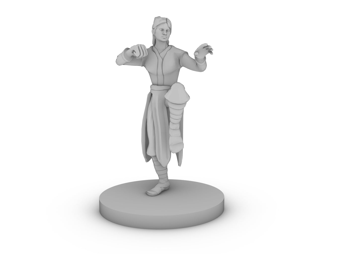 Human Female Monk Tabletop DND Gaming Miniature