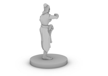 Human Female Monk Tabletop DND Gaming Miniature