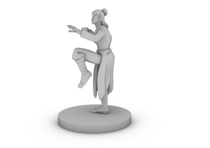 Human Female Monk Tabletop DND Gaming Miniature