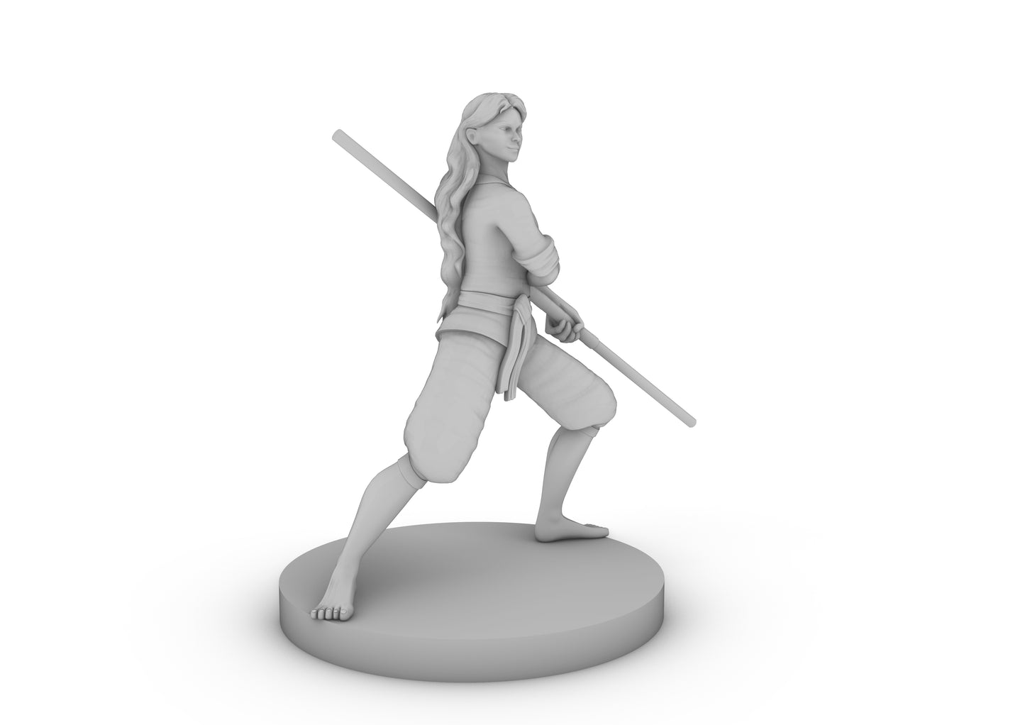 Human Female Monk 2 Tabletop DND Gaming Miniature