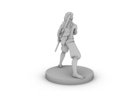 Human Female Monk 2 Tabletop DND Gaming Miniature