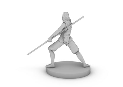 Human Female Monk 2 Tabletop DND Gaming Miniature