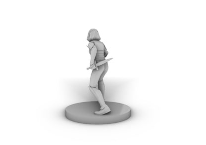 Human Female Rogue 5 Tabletop DND Gaming Miniature