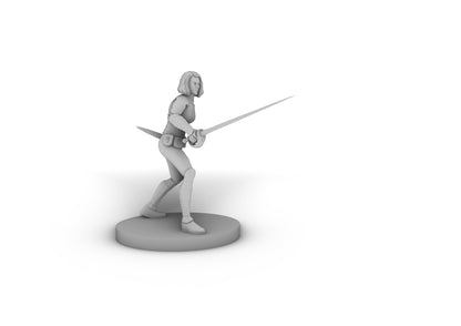 Human Female Rogue 5 Tabletop DND Gaming Miniature