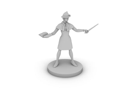 Human Female Wizard Elegant Tabletop DND Gaming Miniature