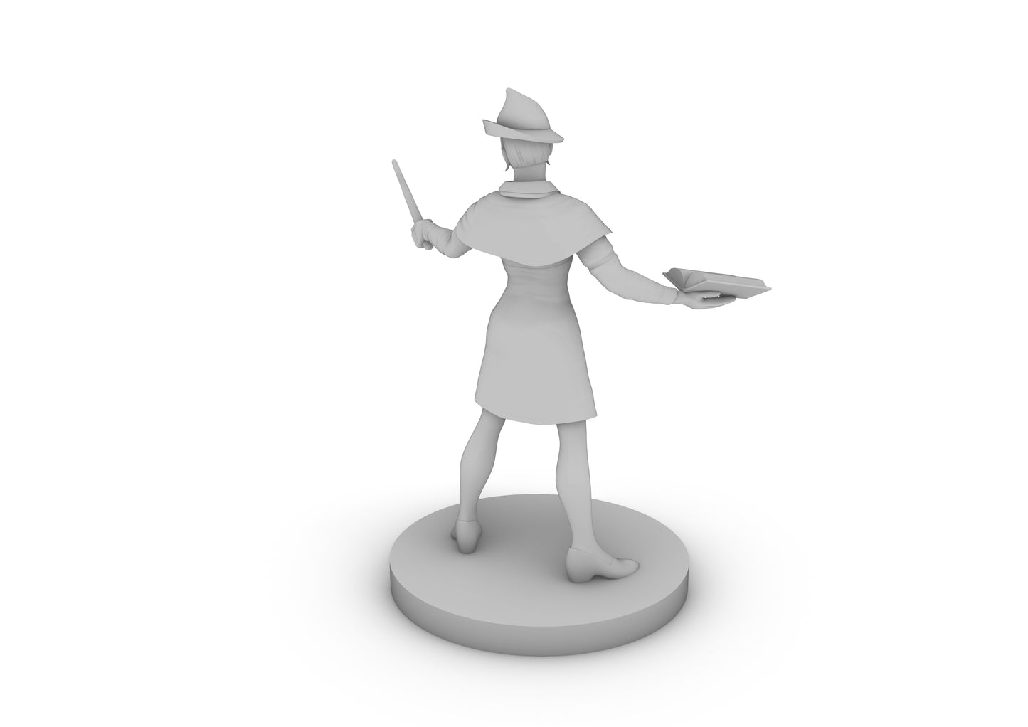 Human Female Wizard Elegant Tabletop DND Gaming Miniature