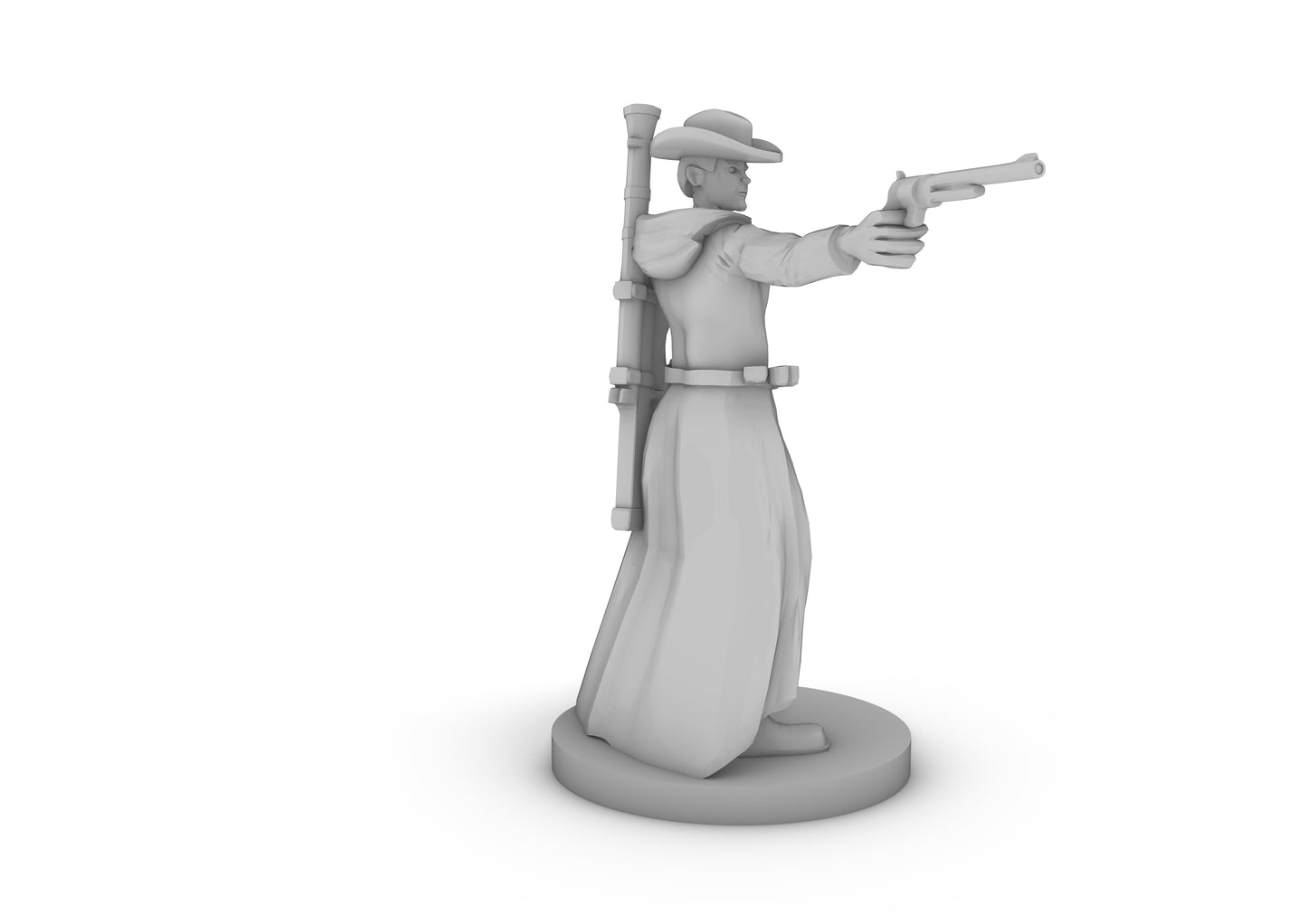 Human Gunslinger One Pistol Male Tabletop DND Gaming Miniature