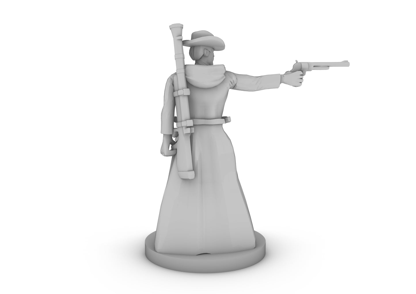 Human Gunslinger One Pistol Male Tabletop DND Gaming Miniature