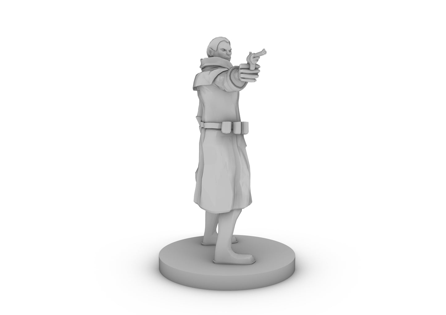 Human Gunslinger One Pistol Male 2 Tabletop DND Gaming Miniature