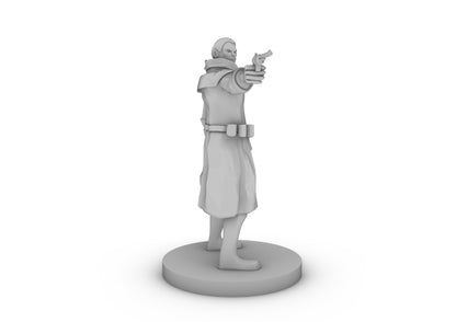 Human Gunslinger One Pistol Male 2 Tabletop DND Gaming Miniature