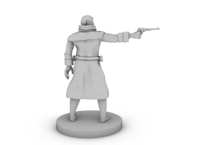 Human Gunslinger One Pistol Male 2 Tabletop DND Gaming Miniature