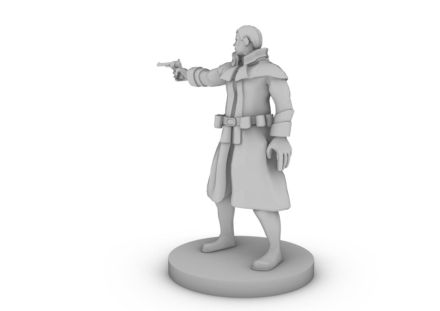 Human Gunslinger One Pistol Male 2 Tabletop DND Gaming Miniature