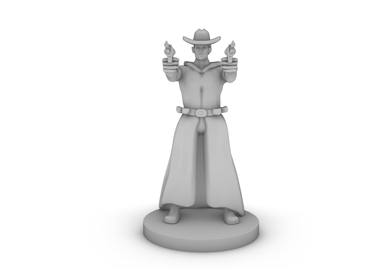 Human Gunslinger two Pistols Male Tabletop DND Gaming Miniature