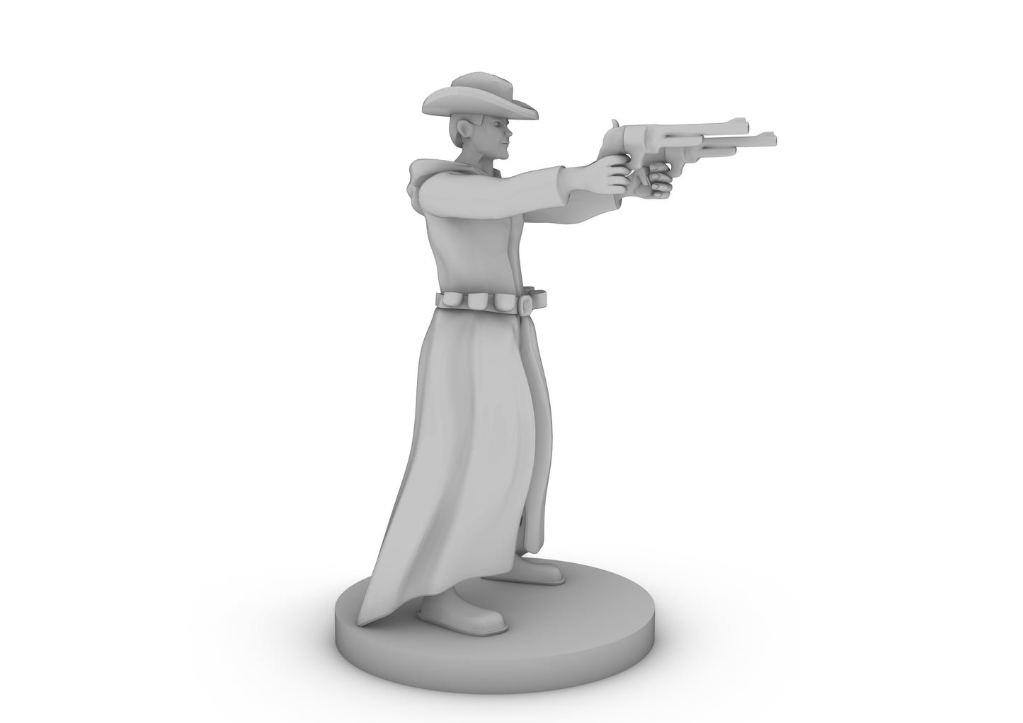 Human Gunslinger two Pistols Male Tabletop DND Gaming Miniature