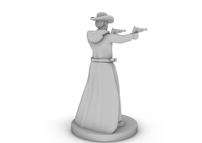 Human Gunslinger two Pistols Male Tabletop DND Gaming Miniature