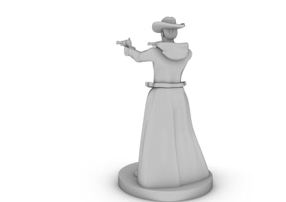 Human Gunslinger two Pistols Male Tabletop DND Gaming Miniature