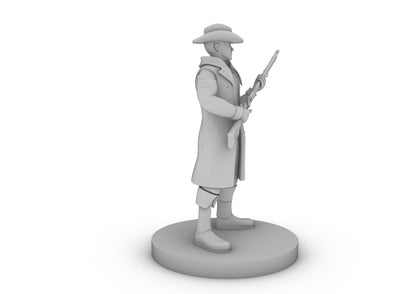 Human Gunslinger With Musket Tabletop DND Gaming Miniature