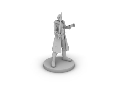 Human Male Blade Warlock Tabletop DND Gaming Miniature