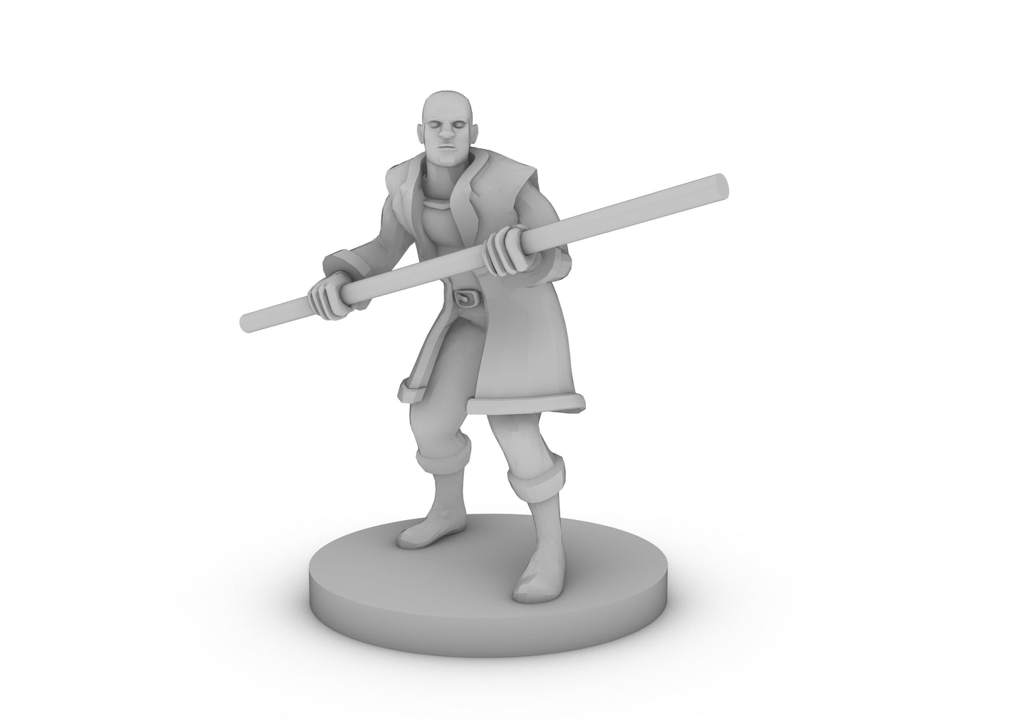 Human Male Monk Tabletop DND Gaming Miniature