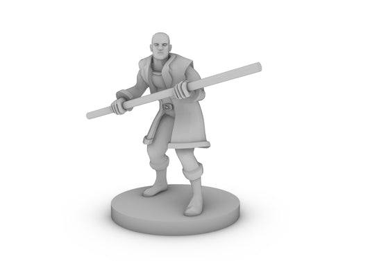 Human Male Monk Tabletop DND Gaming Miniature