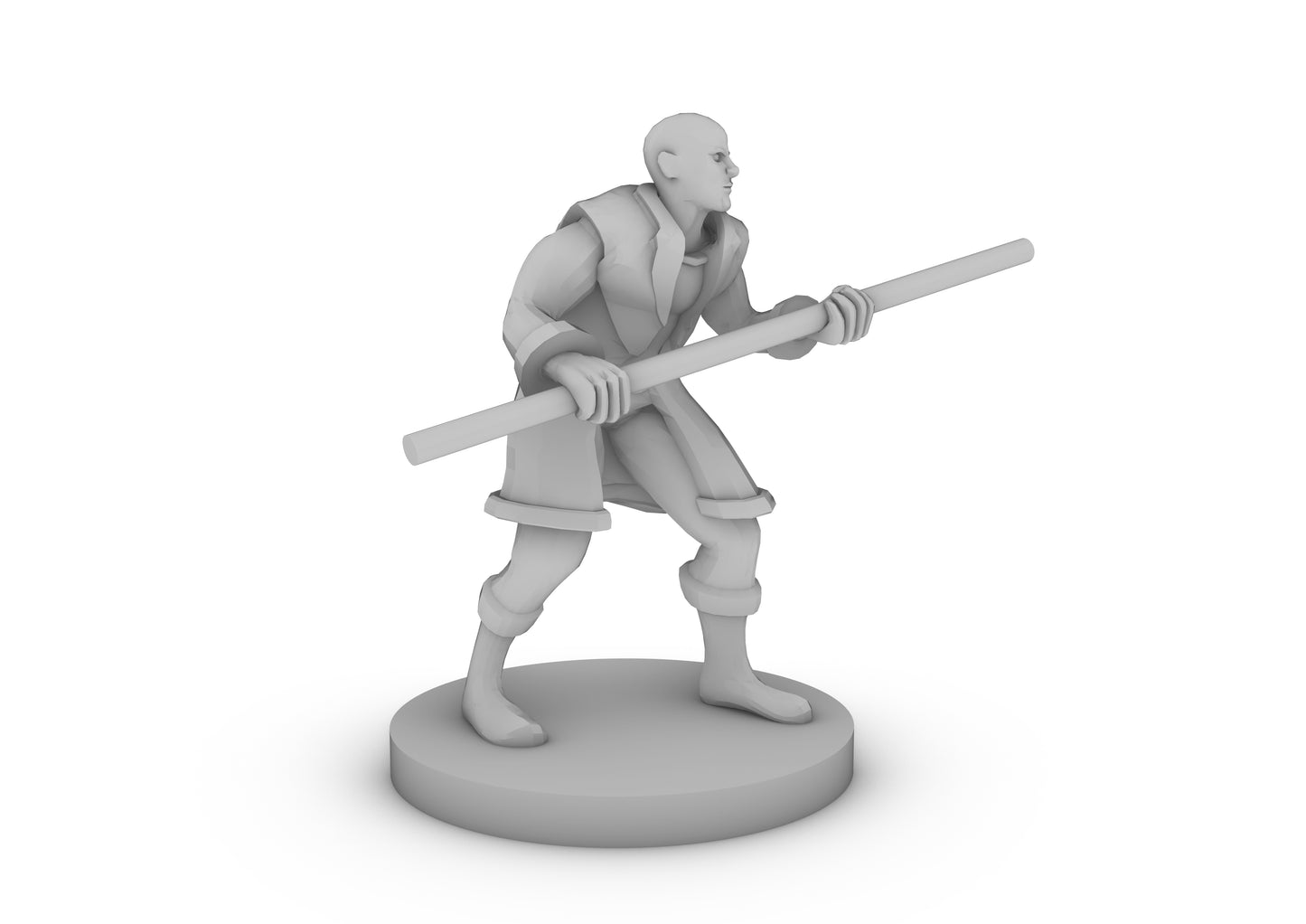 Human Male Monk Tabletop DND Gaming Miniature