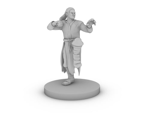 Human Male Monk 3 Tabletop DND Gaming Miniature