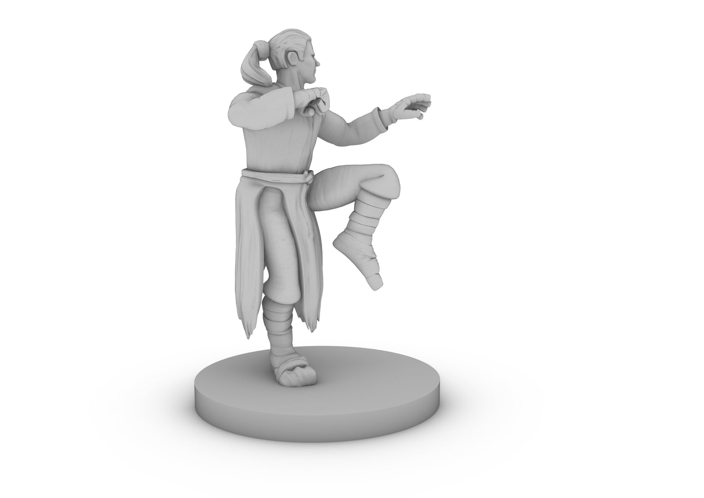 Human Male Monk 3 Tabletop DND Gaming Miniature