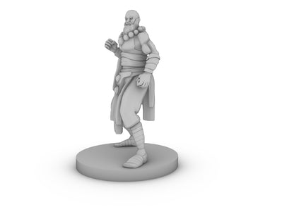 Human Male Monk 4 With Prayer Beads Tabletop DND Gaming Miniature