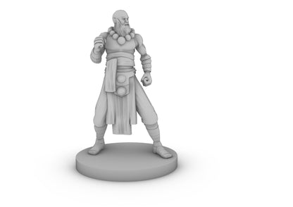 Human Male Monk 4 With Prayer Beads Tabletop DND Gaming Miniature