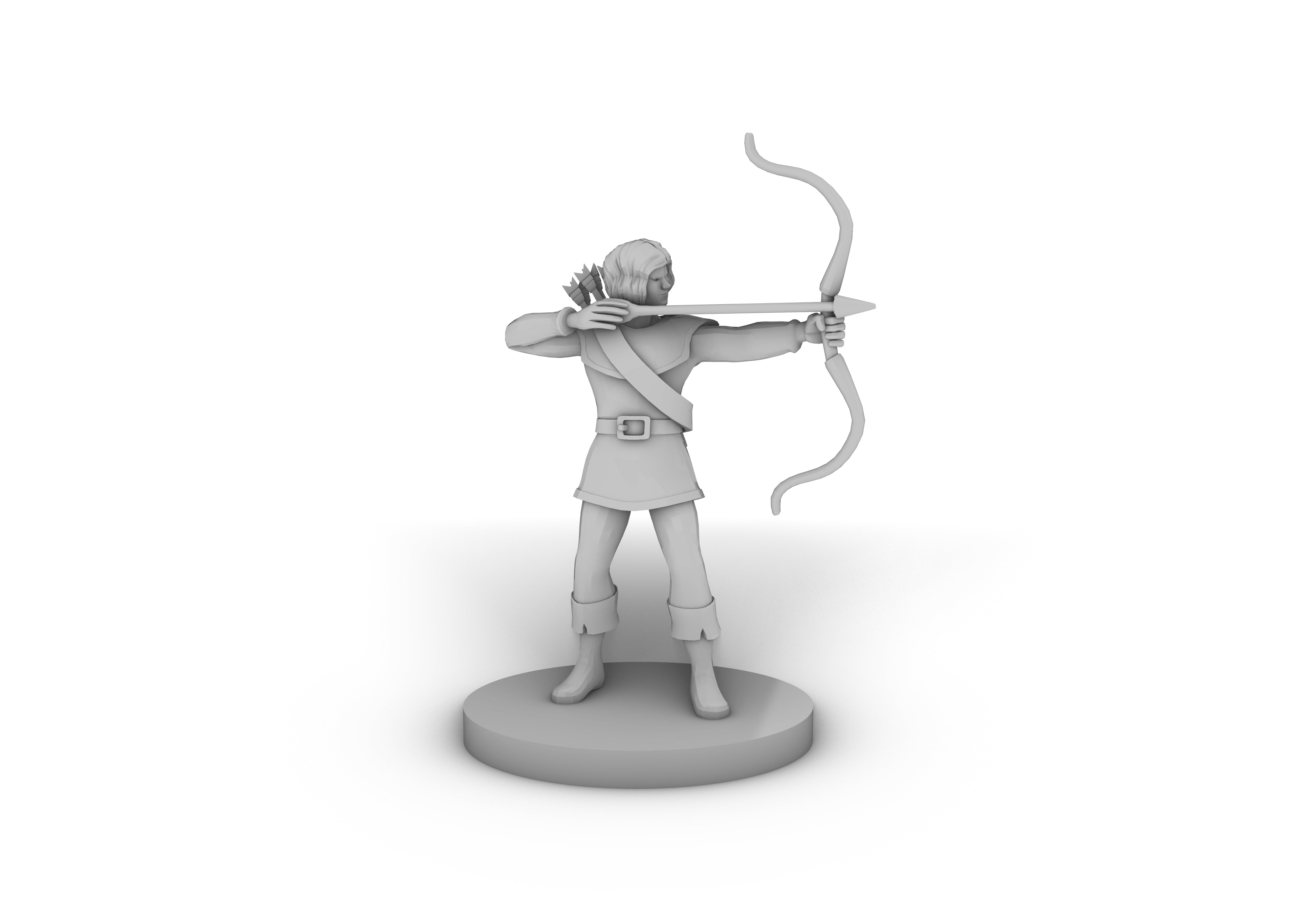 Dnd Ranger Mini Human Male Ranger 2 Tabletop DND Gaming Miniature – Triple D Designs
