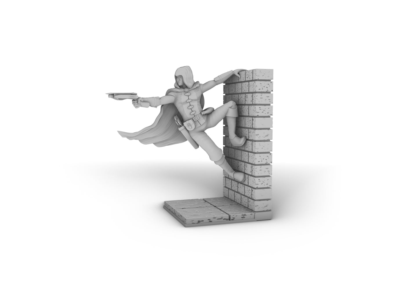 Human Male Ranger on Wall With Crossbow Tabletop DND Gaming Miniature