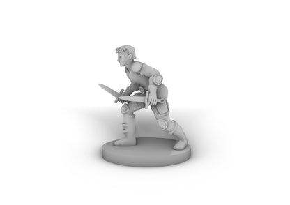 Human Male Rogue 3 Tabletop DND Gaming Miniature