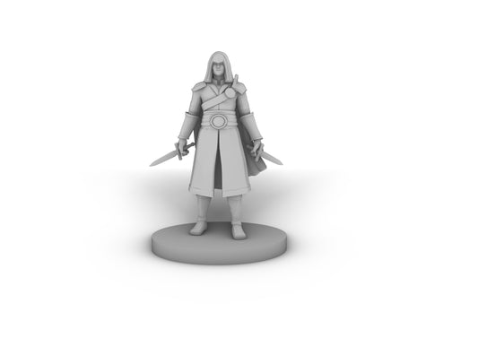 Human Male Rogue 4 Assassin Tabletop DND Gaming Miniature