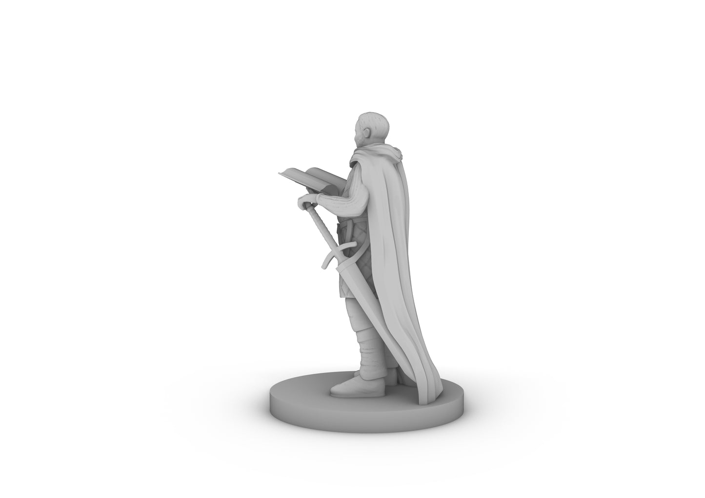 Human Male Scholar Fighter Tabletop DND Gaming Miniature