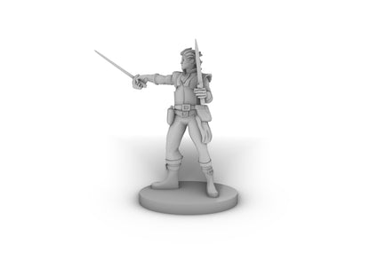 Human Male Swashbuckler Tabletop DND Gaming Miniature