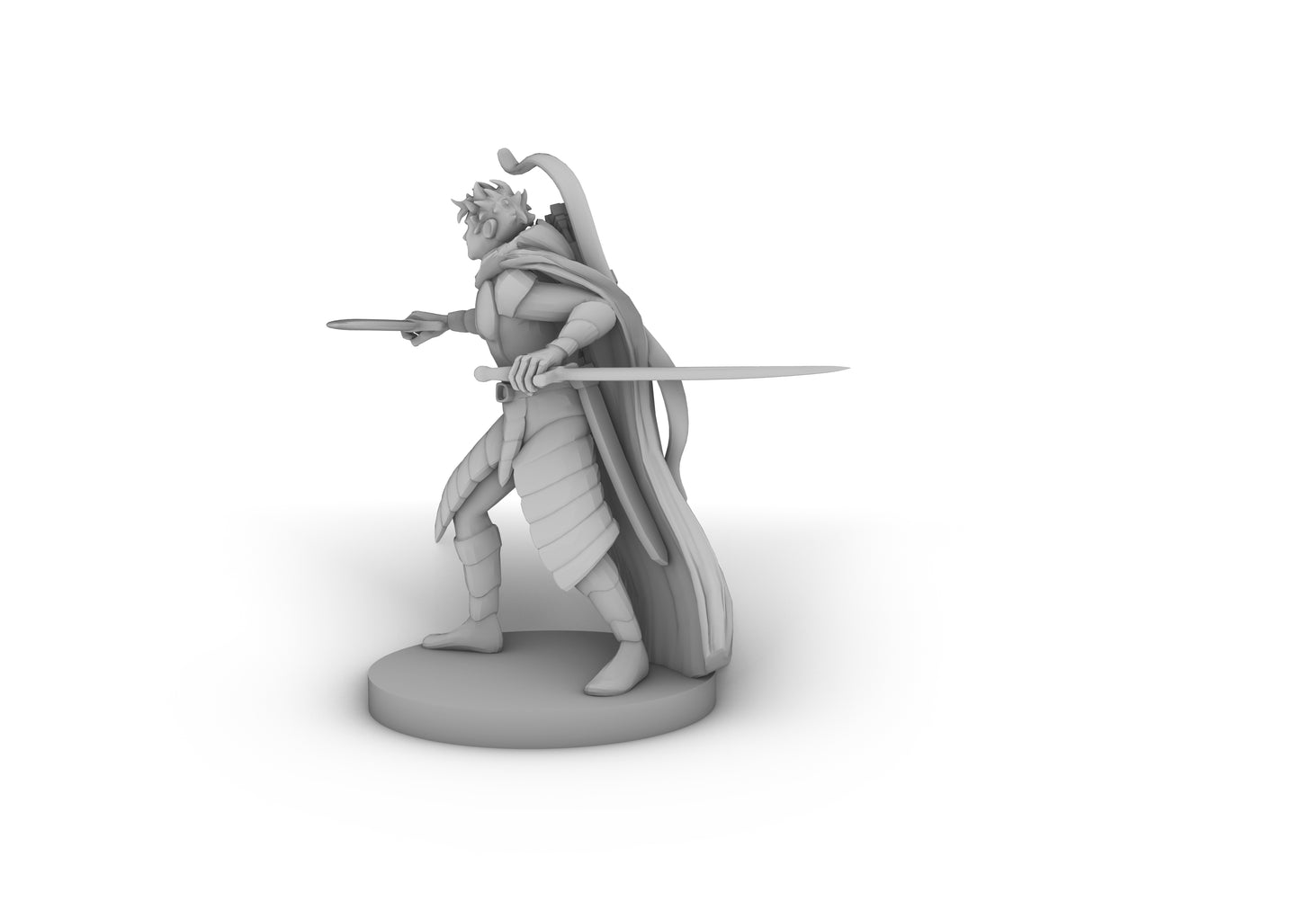 Human Male Two Sword Ranger Tabletop DND Gaming Miniature