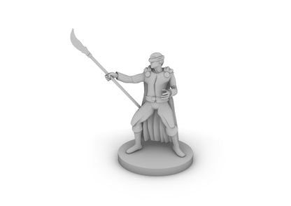 Human Male Warlock Bind With Glaive Tabletop DND Gaming Miniature