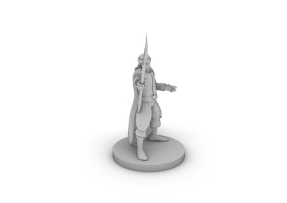 Human Male Warlock Bind With Glaive Tabletop DND Gaming Miniature