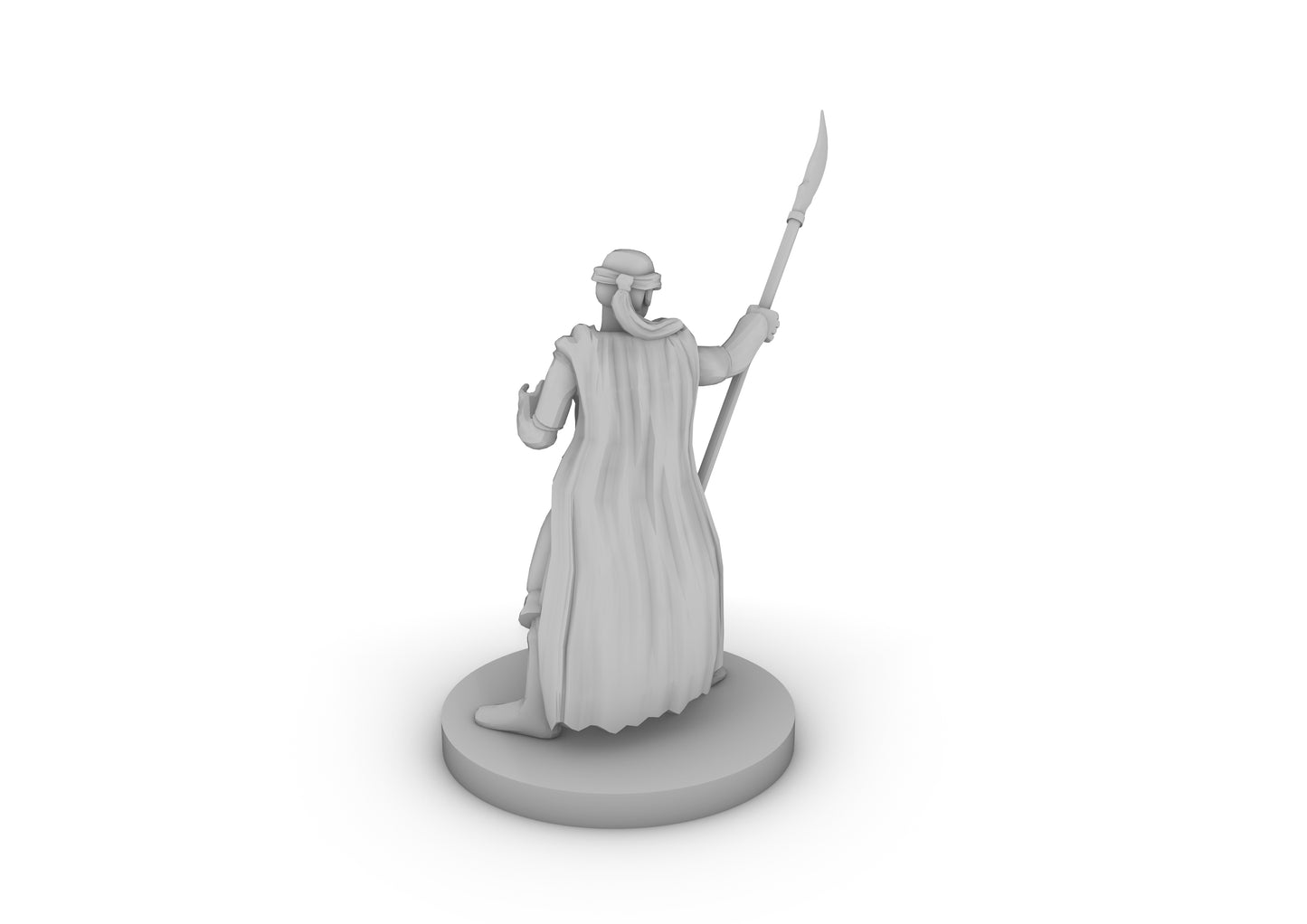 Human Male Warlock Bind With Glaive Tabletop DND Gaming Miniature