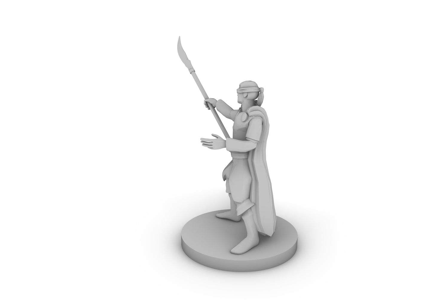 Human Male Warlock Bind With Glaive Tabletop DND Gaming Miniature