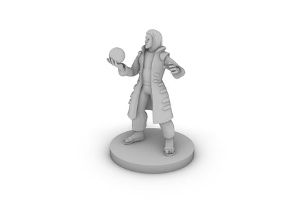 Human Male Warlock With Orb Tabletop DND Gaming Miniature