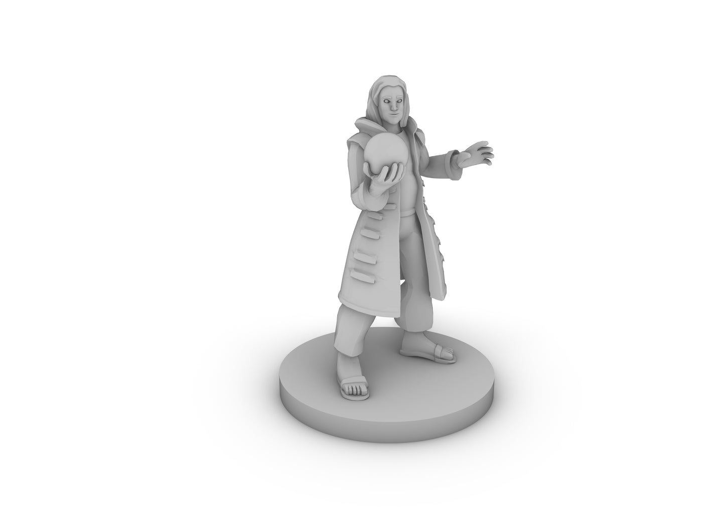 Human Male Warlock With Orb Tabletop DND Gaming Miniature